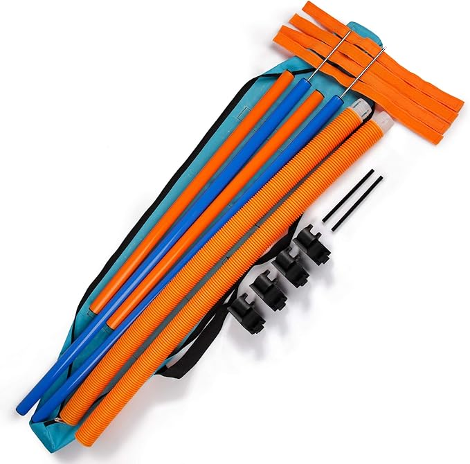 PAWISE Dog Agility Training Equipment, Puppy Agility Kit with Jump Ring, Adjustable Hurdles & Weave Poles, Outdoor Dog Obstacle Course for Backyard, Park Training, Portable Dogg Exercise Set