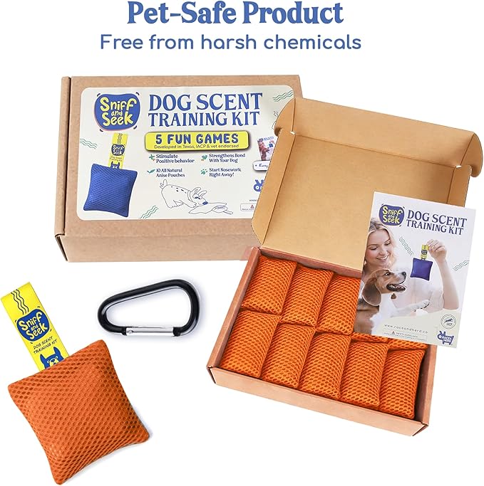 Race&Herd Original Dog Scent Training Kit, Scent Work Training Kit for Dogs - Nosework for Dog Mental Stimulation Agility Training Equipment for Dogs, Brain Games Smell Training Kit for Loss of Smell