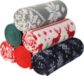 Fleece Throw Blankets Bulk Fleece Blankets for Christmas Wholesale Lightweight Warm Soft for Pet Bed Sofa Couch Office All Seasons Assorted 50x60 Inches Pack of 6