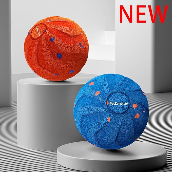 PawPlay 2026 Smart Interactive Dog Ball, Rechargeable Electronic Pet Toy with Type-C Charging, Blue Motion Activated Ball for Dogs, Indoor Outdoor Exercise and Training.