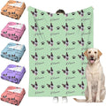 Personalized Paw Print Dog Blanket with Pet Name Face-Custom Puppy Blankets with Picture for Dogs-Customized Dog Memorial Throw Fleece Blanket-Loss of Pets Supplies Sympathy Gift for Bed Sofa Travel