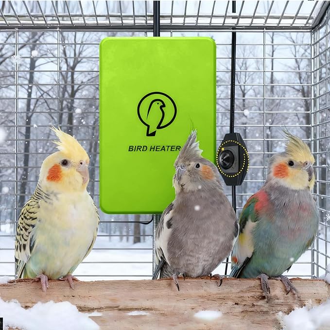 Bird Heater for Cage - Snuggle Up Bird Warmer for Exotic Pet Birds, 10W African Grey, Parakeets, Parrots, (3.7"x5.7")