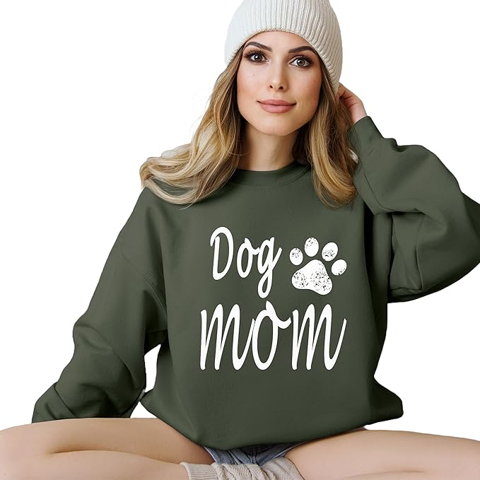Custom Dog Mom Shirt for Women Pet Ears Sweatshirt with Name Unique Puppy Line Art Cute Dad Hoodie for DogDad Owner Lover