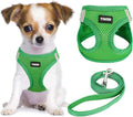 YIMEIS Dog Harness and Leash Set, No Pull Soft Mesh Pet Harness, Reflective Adjustable Puppy Vest for Small Medium Large Dogs, Cats (Green, X-Small (Pack of 1)