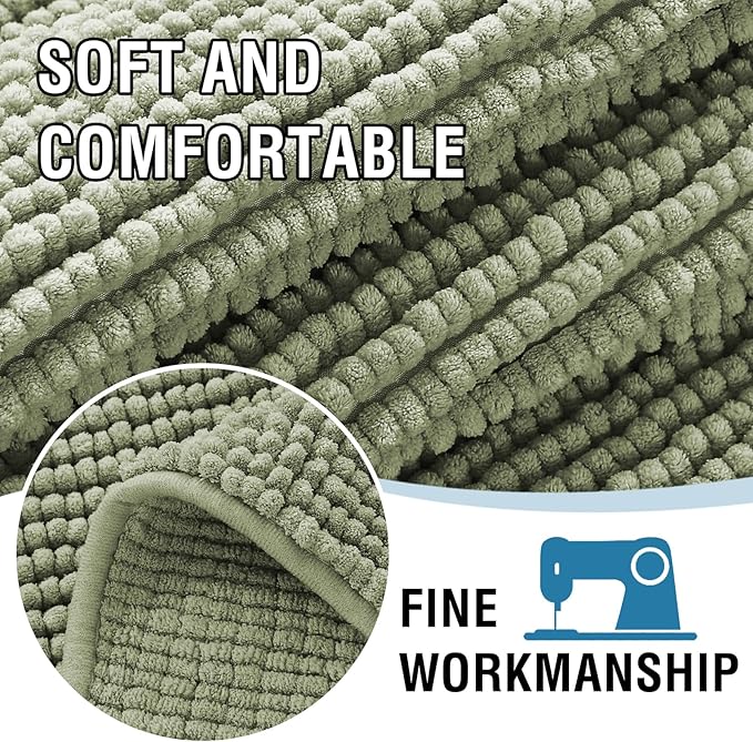 H.VERSAILTEX Plush Chenille Couch Cover for 3 Cushion Couch Anti Slip Washable Sofa Slipcovers Soft and Durable Furniture Protector for Dogs Cats Kids (27.5" x 59", Sage)