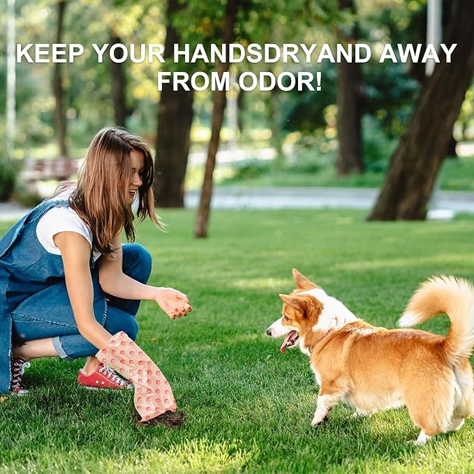 Dog Poop Bags Rolls with Dispenser 150 Count Biodegradable Poop Bags for Dog and Cat Cherry Blossom Scented Waste Bag Leak Proof Doggie Poop Bag Doggy Trash Bag Pink