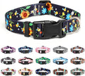 Mercano Adjustable Dog Collar - Special Design Patterns, Soft Nylon Comfortable Sturdy Pet Collar for Small Medium Large Dogs (L, Sunflower)
