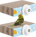 2 PCS Bird Chew Toy Parrot Cage Perch Cardboard Platform Bird Paw Grinding Stand for Cage Birds Resting Platform Stand Parrot Playground Exercise Toys ParakeetsCage Accessories