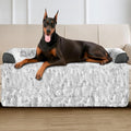 Calming Extra Large Dog Bed for Couch, 53 x 39.3 inch Removable Couch Cover for Dogs Washable, Non-Slip Fluffy Plush Dog Sofa Mat for Furniture Protector - Grey