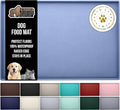 GORILLA GRIP 100% Waterproof Raised Edge BPA Free Silicone Pet Feeding Mat, Dog Cat Food Mats Contain Spills Protects Floors, Placemats for Cats and Dogs Water Bowl, Pets Accessories 16x10, Blue