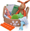Premium Puppy Starter Kit - New Puppy Gift Basket with Essentials, Toy Box, Treat Tray, Training Supplies, Chew & Squeaky Toys for Puppies and Small Dogs - Complete Dog Must Haves for New Dog Owners