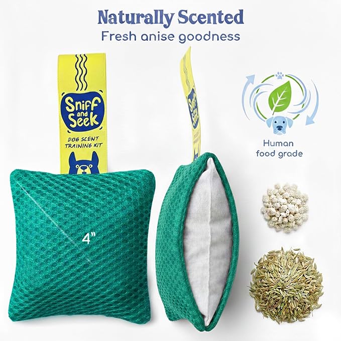 Race&Herd Original Dog Scent Training Kit, Scent Work Training Kit for Dogs - Nosework for Dog Mental Stimulation Agility Training Equipment for Dogs, Brain Games Smell Training Kit for Loss of Smell