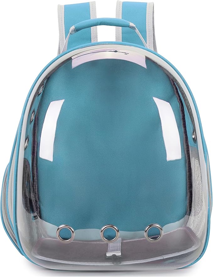 Cat Bubble Backpack Carrier for Small Medium Dogs Cats Carrying Bag, Airline Approved Pet Travel Carrying Bag Dog Hiking Walking Outdoor Backpack (Blue)