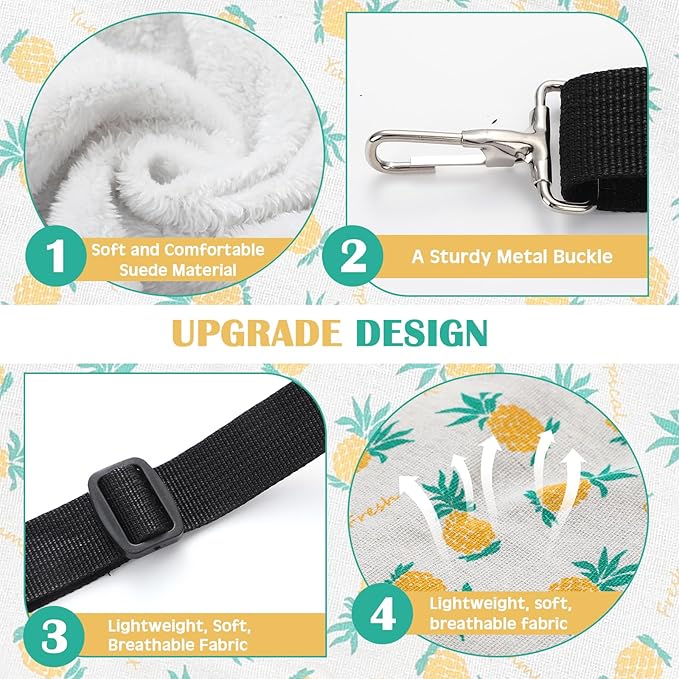Unittype 2 Pieces Cat Cage Hammock Hanging Pet Bed Double Layer Soft Plush Hanging Pet Comfortable Hammock Bed for Indoor Kitten Ferret Hamster Rabbit or Small Animals, 2 Styles(Pineapple)