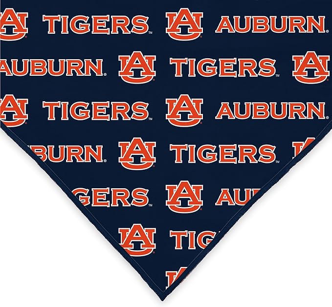 Auburn Tigers Officially Licensed Bandana for Dogs and Cats | Fits Pets Great Gift Idea | Easy-to-Tie (Small, 13")