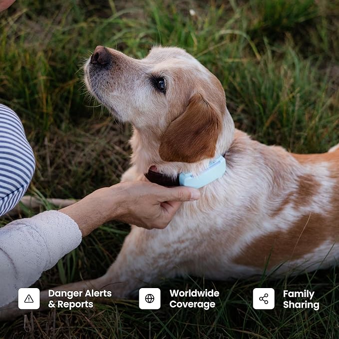 Tractive Smart Dog GPS Tracker | Live Pet Tracker with Virtual Fence | Vital Signs Monitoring of Heart & Respiratory Rate | Bark Monitoring | Dog Collar Attachment (Brown)