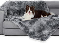 gogobunny Waterproof Dog Blanket for Couch & Furniture Protection - Super Soft Reversible Throw for Large Dogs & Cats, Calming Washable Fur & Sherpa Pet Blanket(50x60 Inch, Tie-dye Grey)