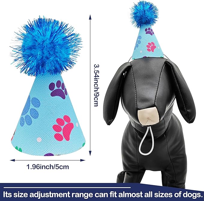 6pcs/Pack Mini Dog Party Hats for Small XS Cat Puppy Doggie Kitten Rabbit Stuffed Animals Birthday Holiday Party Grooming Accessories