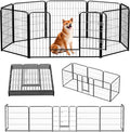 NEWBULIG Dog Playpen 8 Panels 32" Height Foldable Heavy Duty Metal Dog Exercise Playpen Puppy Fence for Indoor Outdoor Yard
