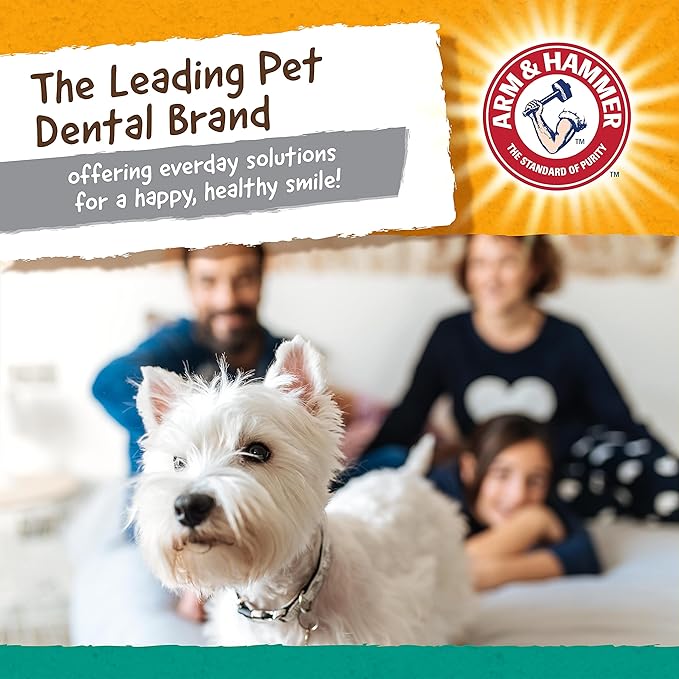 Arm & Hammer Nubbies T-Bone Dental Dog Chew Toy with Peanut Butter Flavor, Textured Chew Toy Designed to Help Clean Teeth and Support Oral Care for Dogs Up to 35 lbs - 2 Pack