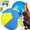 Herding Ball for Dogs and Horses - 18" Dog Herding Ball for Australian Shepherd Collie, Jolly Ball for Dogs Agility Equipment, Herding Ball Durable Bite-Resistant with Reinforced Stitching-Yellow&Blue