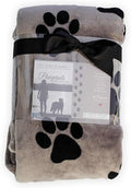 Pawprints Left by You Pet Memorial Blanket with Heartfelt Sentiment - Comforting Pet Loss/Pet Bereavement Gift