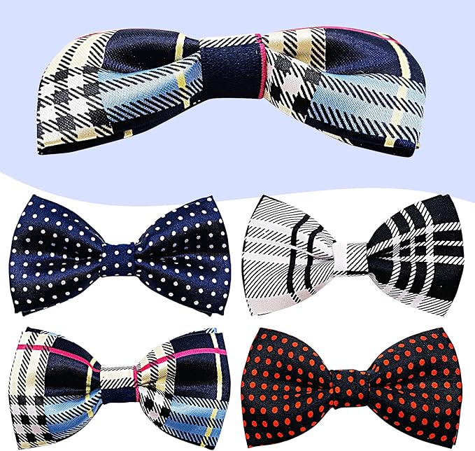PET SHOW 10 Pack Small Dogs Collar Bowties Attachment Charms for Puppies Cats Embellishment Collars Accessories Bows Ties for Birthday Parties Holiday Wedding Supplies