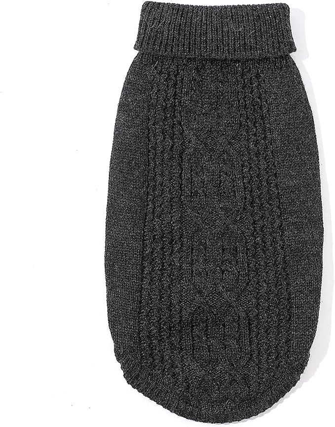Stretchy Cat Sweater - 17 Colors & 6 Sizes | Snug Winter-Ready Knit for Boy/Girl Cats & Kittens(Dark Gray, Medium)