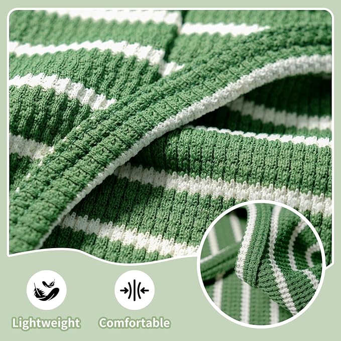 Dog Clothes, Stripe Dogs Shirts for Small & Medium Breeds, Pet Tank Top, Breathable Waffle Fabric Puppy Outfit, Shirt for Chihuahua, Yorkie, Dachshund, Corgi (4Pack, XLarge)