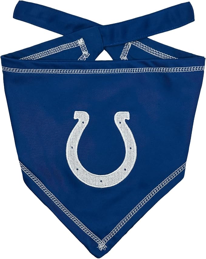 Pets First NFL Indianapolis Colts TIE Bandana, Small/Medium. Dog Bandana Scarf Bib for Pet Cat Dog. The Ultimate Game-Day, Party Bandana