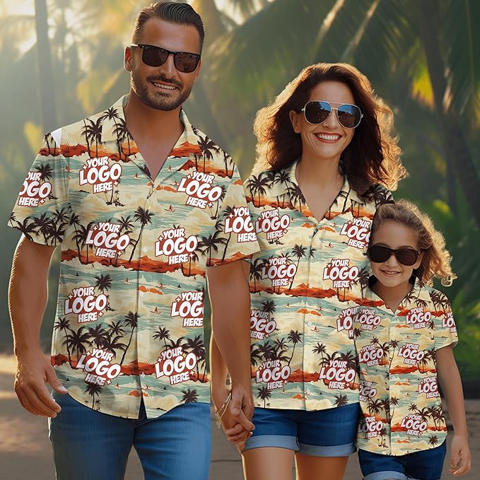 Custom Hawaiian Shirt with Face Photo Picture for Men Women Kids Youth Adult, Tropical Personalized Hawaiian Shirts Gift
