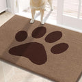 Buganda Dog Door Mat for Muddy Paws, Absorbent Dirt Trapper Non Slip Indoor Doormats, Washable Low-Profile Mat for Mud Dogs, Entryway Carpet for Inside Floor (30x20 Inches, Beige)