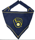 Pets First MLB Milwaukee Brewers TIE Bandana, Large/Extra Large. Dog Bandana Scarf Bib for Pet Cat Dog. The Ultimate Game-Day, Party Bandanna, Birthday Event