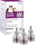 COMFORT ZONE Multi Cat Calming Diffuser Refill, 3 Pack – Cat Calming Pheromone Refills Help Reduce Anxiety, Stress, Scratching, Urine Marking, Multi-Cat Aggression, (30-Day Refills, 90-Day Supply)