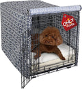 Explore Land Pattern Dog Crate Cover for 30 Inches Wire Cage, Heavy-Duty Polyester 1 2 3 Doors Standard Metal Pet Kennel Enclosure (Morocco)