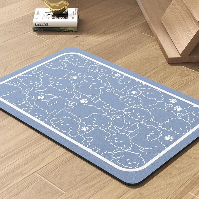 Pet Feeding Mat-Absorbent Dog Mat for Food and Water Bowl-No Stains Quick Dry Dog Water Dispenser Mat