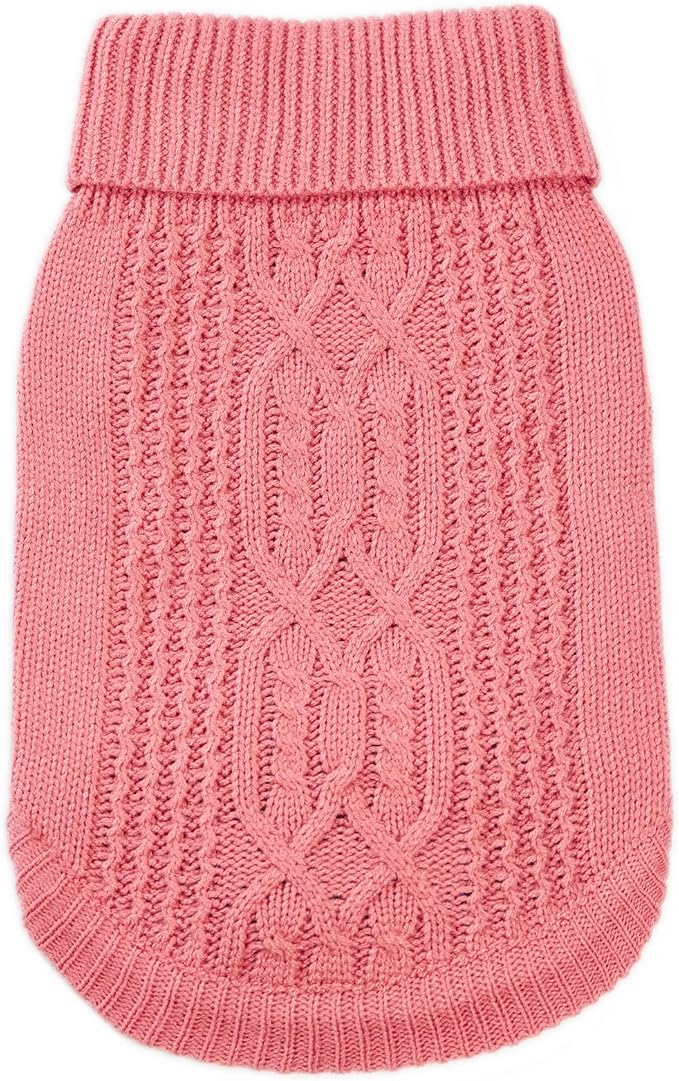 Stretchy Cat Sweater - 17 Colors & 6 Sizes | Snug Winter-Ready Knit for Boy/Girl Cats & Kittens(Pink, Small)