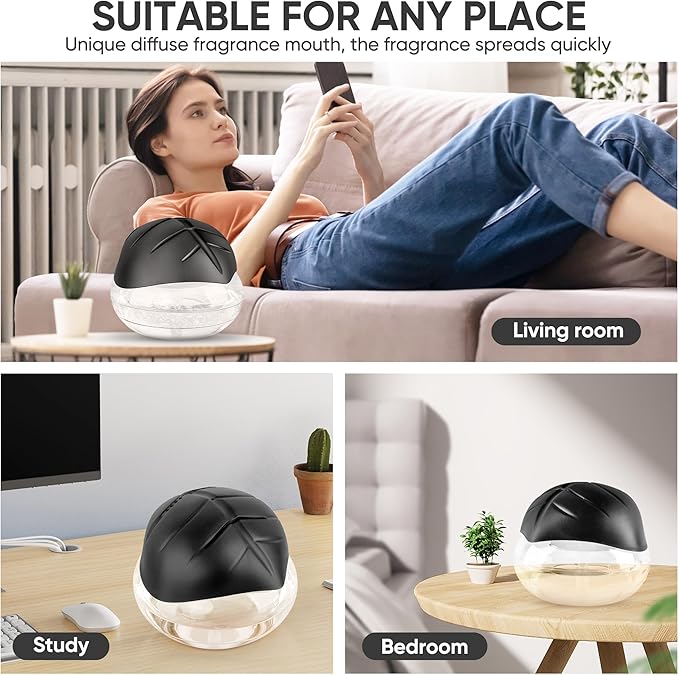Water Based Air Purifier for Home with Essential Oil Diffuser and Humidifier Function, Rainbow Air Washer with LED Night Light, Freshener for Smoke and Pet Odors, Includes 6x10ml Essential Oils