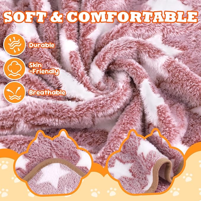3 Pcs Dog Blanket Super Soft Pet Puppy Blankets Calming Dog Blankets for Small, Medium Large Dogs Warm Sleep Mat Washable Dog Blanket for Puppy Cat (42"×30")