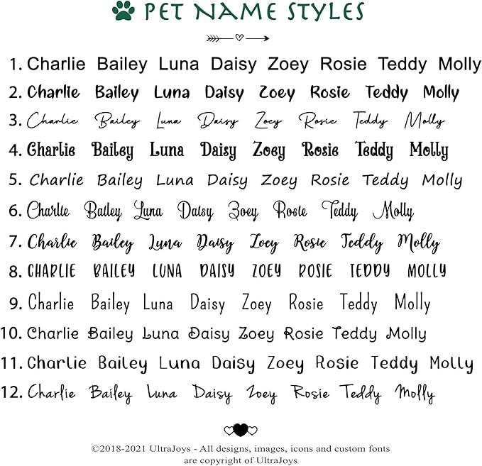 Ultra Joys Dog ID Tag, Custom Dog Tag Personalized Cat Tag, Pet ID Tag, Brushed Stainless Steel Diamond Dog Tag Gold Large