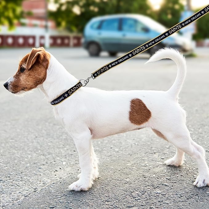Pets First NFL New Orleans Saints Licensed PET COLLAR, Small - Heavy-Duty, Strong, and Durable Dog Collar. Available in 31 Football Teams and 4 Sizes