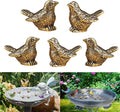 5 Pcs Mini Brass Bird Shape Copper Bath Disk Birdbath Cleaner Purification Physical, All-Season Safe Clean Water Solution, Fit for Outside Birdbaths, Outdoors Bowl, Garden Decor
