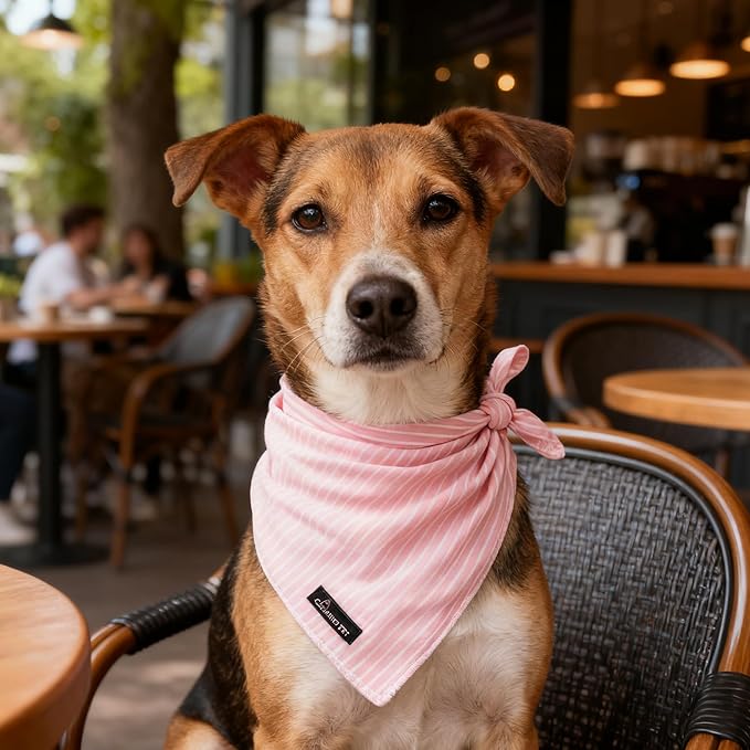 ARING PET Summer Dog Bandana-Cute Pink Dog Bandanas, Comfortable Pet Scarf Dogs Triangle Bibs for Small to Large Girl Dogs and Cats