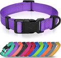 Joytale Large Dog Collar, Reflective and Adjustable Nylon Pet Collar with Quick-Release Buckle for Extra Large Dogs, Purple, XL