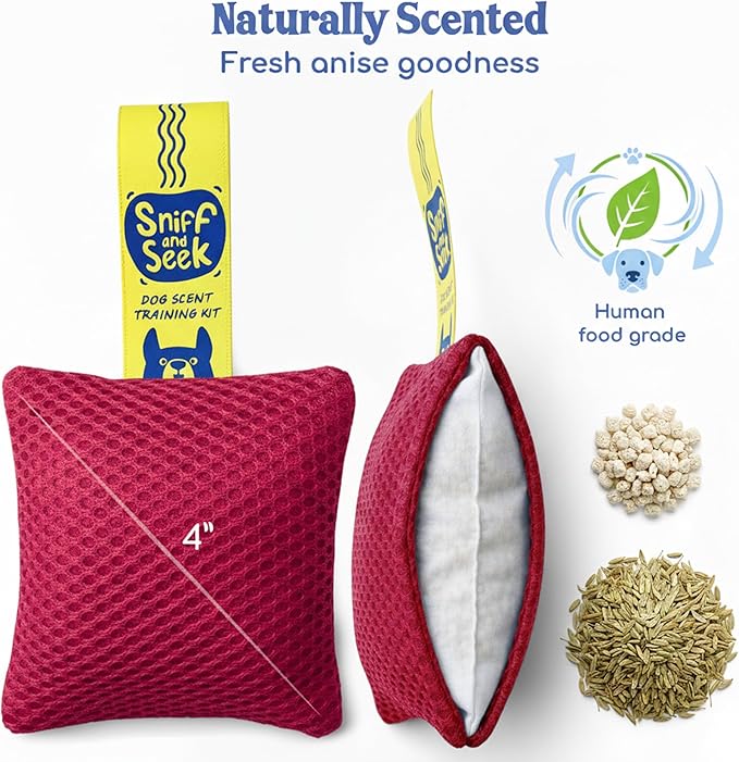 Race&Herd Original Dog Scent Training Kit, Scent Work Training Kit for Dogs - Nosework for Dog Mental Stimulation Agility Training Equipment for Dogs, Brain Games Smell Training Kit for Loss of Smell