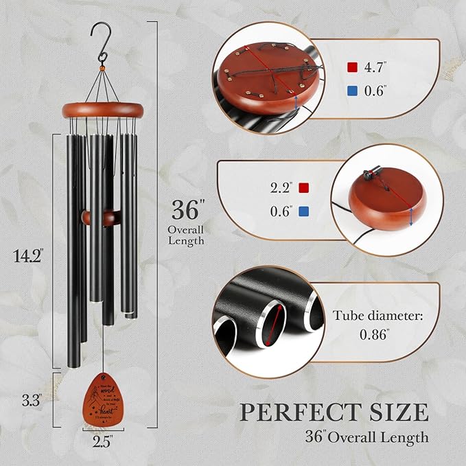 SteadStyle Pet Memorial Gifts for Dogs, Dog Memorial, Pet Memorial Wind Chime, Loss of a Dog Sympathy Gift, in Memory of Dogs Cats Gifts,Remembrance Bereavement Gift 36 in