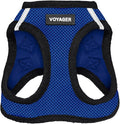 Best Pet Supplies Voyager Step-in Air Harness - All Weather Mesh, Reflective, No Pull Harness for Dogs, Cats - Secure with Hook & Loop Fastener, Buckle, Double D-Rings - Royal Blue/Black Trim, S