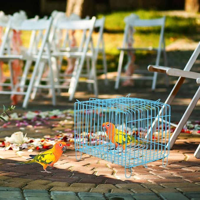 POPETPOP Travel Carrier for Birds, Iron Bird Travel Carrier Cage, Portable Birds Carrying Cage, Bird, for Parrots Conures Lovebird Cockatiel Parakeets