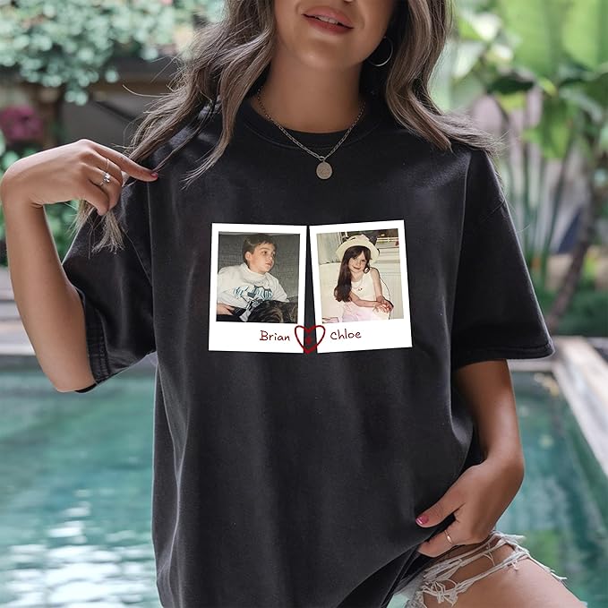 Custom Bootleg Rap Tee, Personalized Girlfriend Vintage Graphic T-Shirt, Photo Shirt, Valentine Birthday Gifts