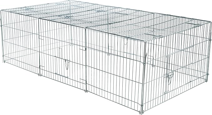 TRIXIE Rabbit Cage - 55 cu. ft., Outdoor Pen Extends Rabbit Hutch and Chicken Coops, Ideal for Small Animals, Bunny, Guinea Pigs, Chickens